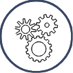 icon of gears for the small business hub