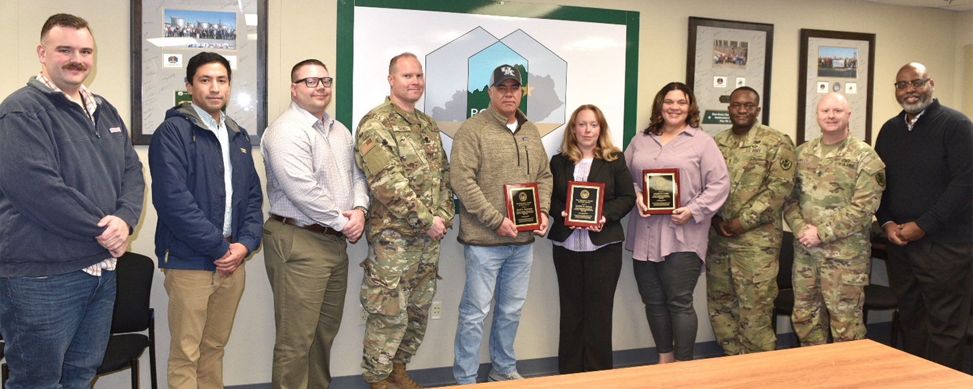 DTRA Leaders recently visited the Blue Grass Chemical Agent Destruction Pilot Plant to recognize our partners working to eliminate the remaining non-Chemical Weapons Convention accountable items. 