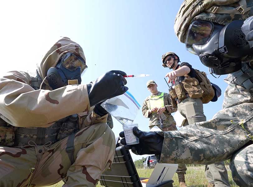 smiling military man